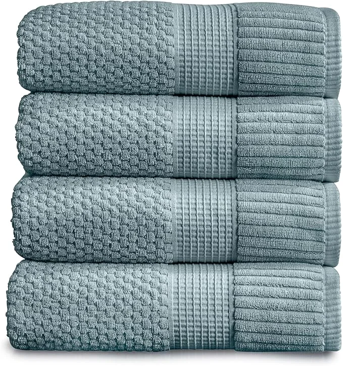 Sophisticated NY Loft Cotton Bath Towel 4 Pack Super Soft Absorbent Quick-Dry Bath Responsible