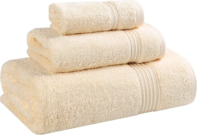 Modern Superior Egyptian Cotton 3-Piece Towel Set Basic Towels Safe
