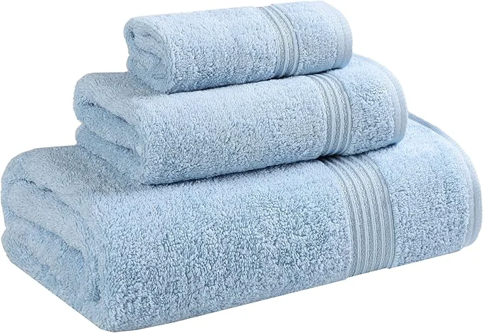 Secure Superior Egyptian Cotton 3-Piece Towel Set Basic Towels Stylish