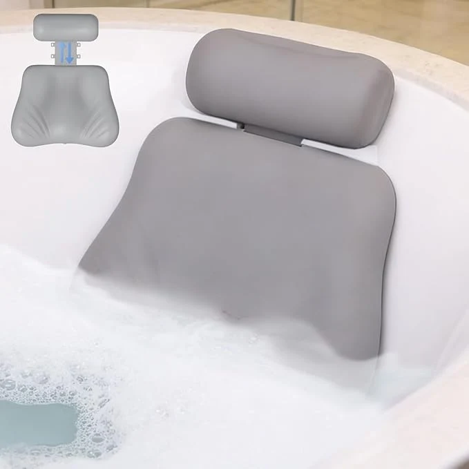 Fashionable 4D Silicone Bath Pillow for Tub Upgraded Adjustable Bathtub Pillow Head Neck Proven