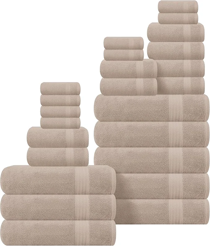 Clean GLAMBURG Ultra Soft 24-Piece Towel Set Reliable