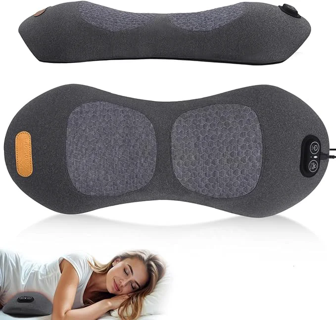 Exclusive 3 in 1 Back Massager Electric Lumbar Support Pillow Heat Vibration Massage Crafted
