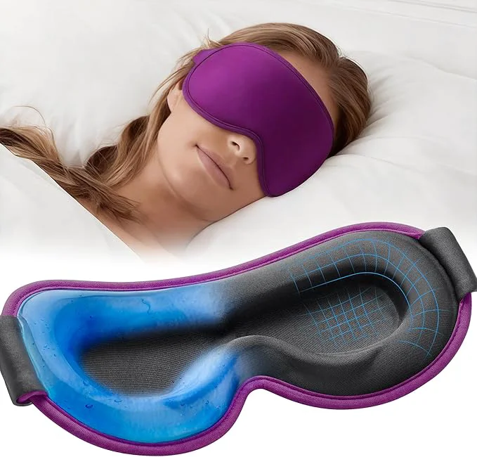 Convenient Weighted Cooling Sleep Mask 6oz 3D Blackout Eye Mask Official
