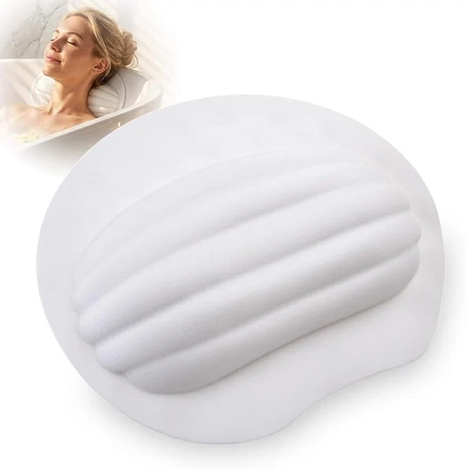 Specialty Small Bath Tub Neck Pillow TPE Waterproof Suction Cups Bathtub Neck Pillow Fine