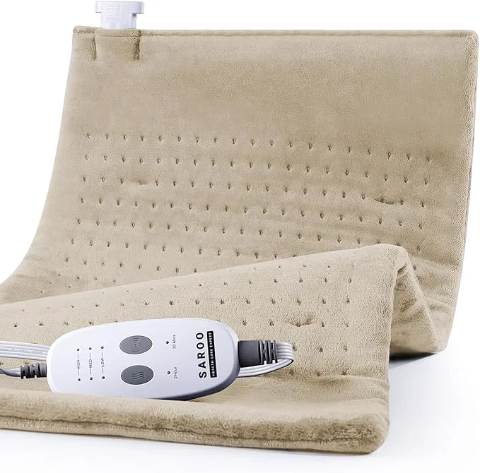 Excellent SAROO Heating Pad for Back Pain Relief Massaging Weighted Heating Pads for Neck Durable