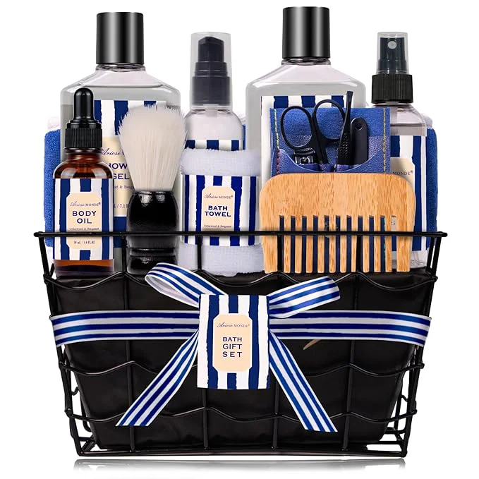 Premium Material Fathers Gifts for Men Dad Bath and Body Gift Sets for Men Traditional