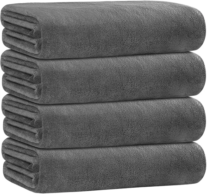 Fashionable JML Bath Towels for Adult Body Large Microfiber Bath Towels Set 4 Pack Proven