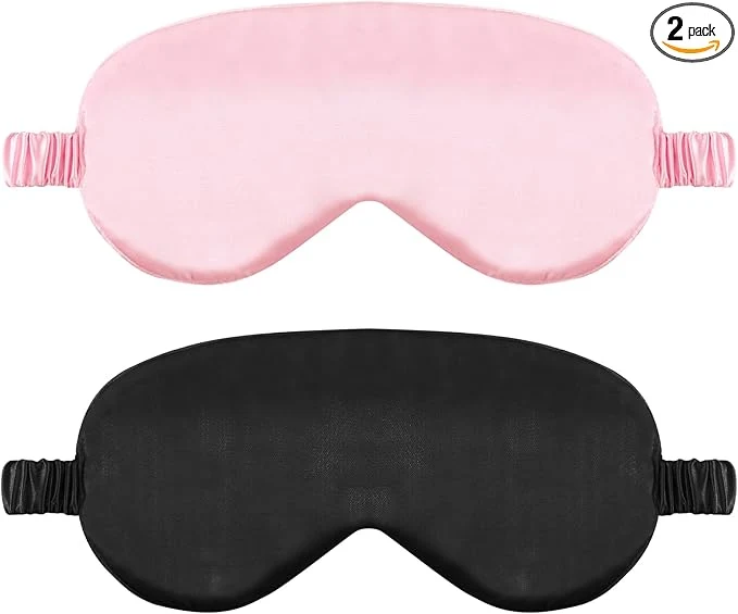 World-Class 2 Pack Sleep Mask Silk Eye Mask Cover Convenient