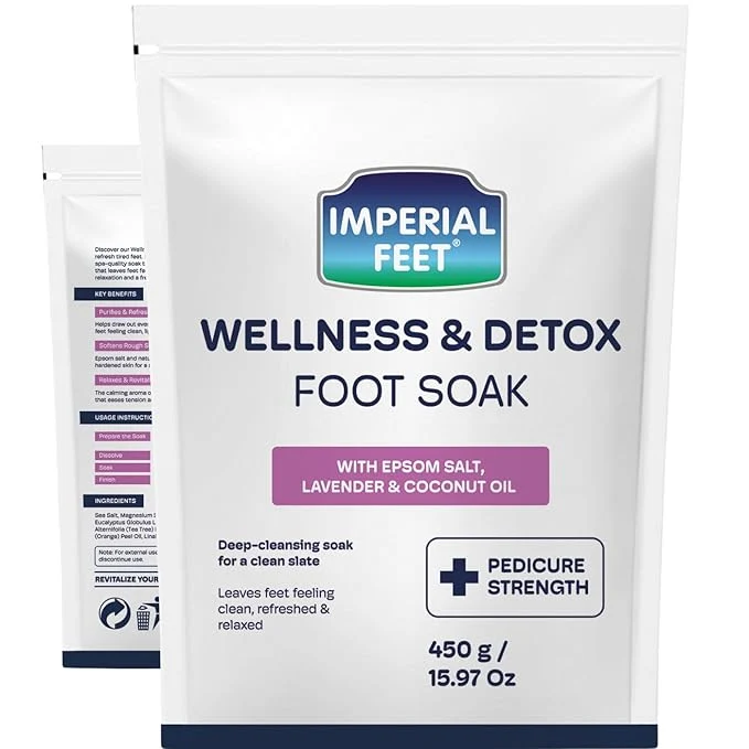 Elite Imperial Feet Epsom Salt Foot Soak-Relaxing Wellness Detox Foot Soak Elegant