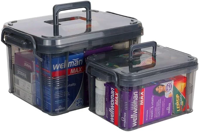 Responsible HEY FOLY 15qt Medicine Organizer Storage Box Effective