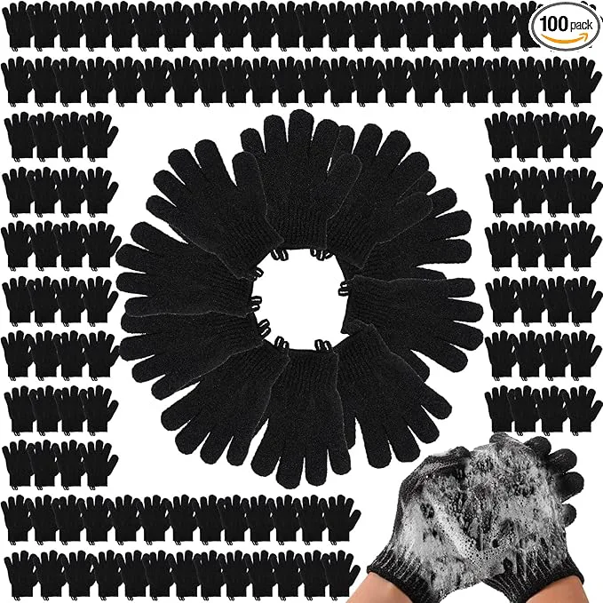 Flexible FoldTier 200 Pcs Exfoliating Gloves Bulk High-Quality