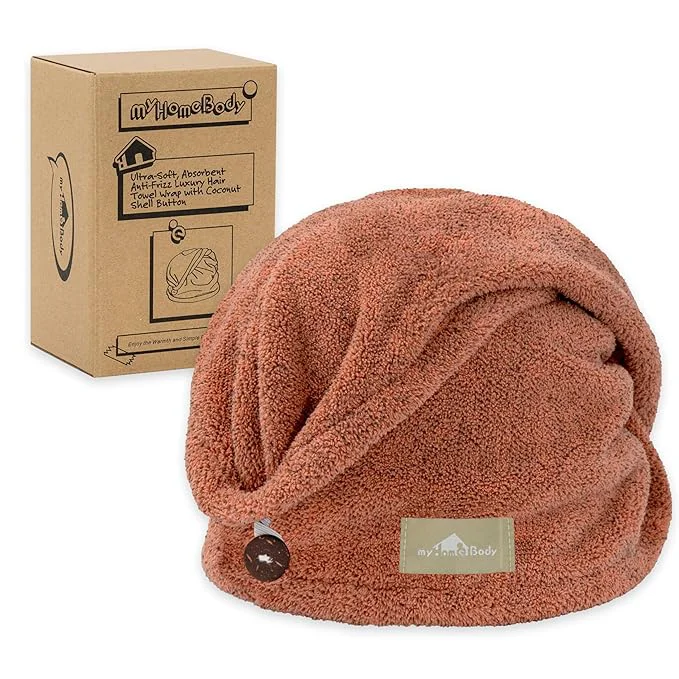 Original myHomeBody Hair Towel Wrap Luxury Quick Drying Turban Ultra Soft Absorbent Stylish