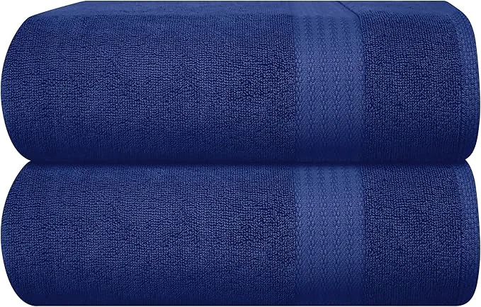 Prestigious GLAMBURG Premium Cotton Oversized 2 Pack Bath Sheet 35×70- Pure Cotton Consistent
