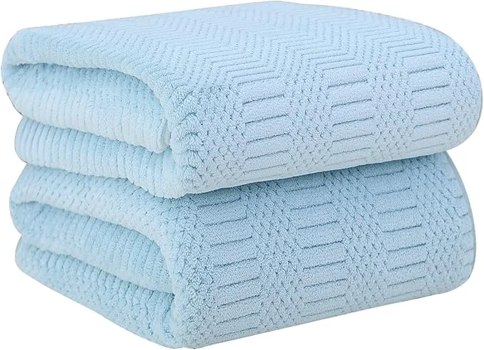Flexible JML Microfiber Bath Towels Large Bathroom Towel 2 Pack Super Absorbent and Unique