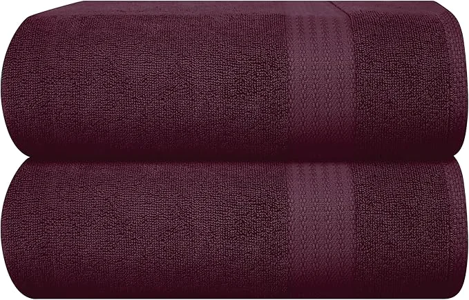 Professional GLAMBURG Premium Cotton Oversized 2 Pack Bath Sheet 35×70- Pure Cotton Refined