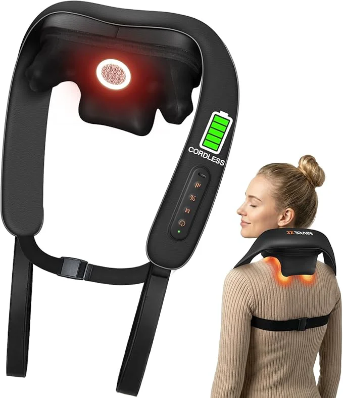 Authentic Neck Massager with Heat Cordless Shoulder and Neck Massager High-Quality
