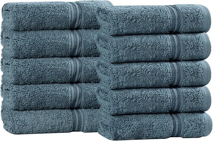 Modern Superior Egyptian Cotton 10-Piece Face Towel Set Small Towels Natural