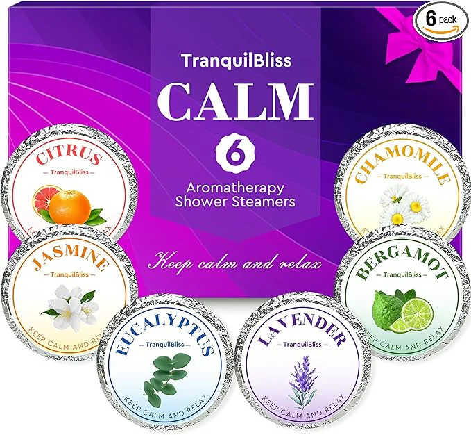 Expertly Made TranquilBliss Shower Steamers 6 Pack Shower Tablets High-End