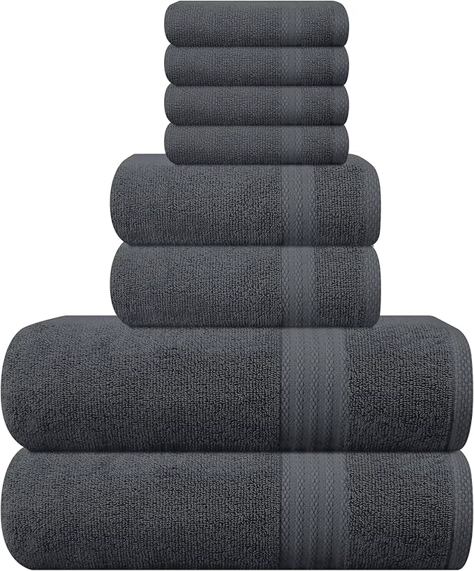 Versatile GLAMBURG Ultra Soft 8-Piece Towel Set Exceptional
