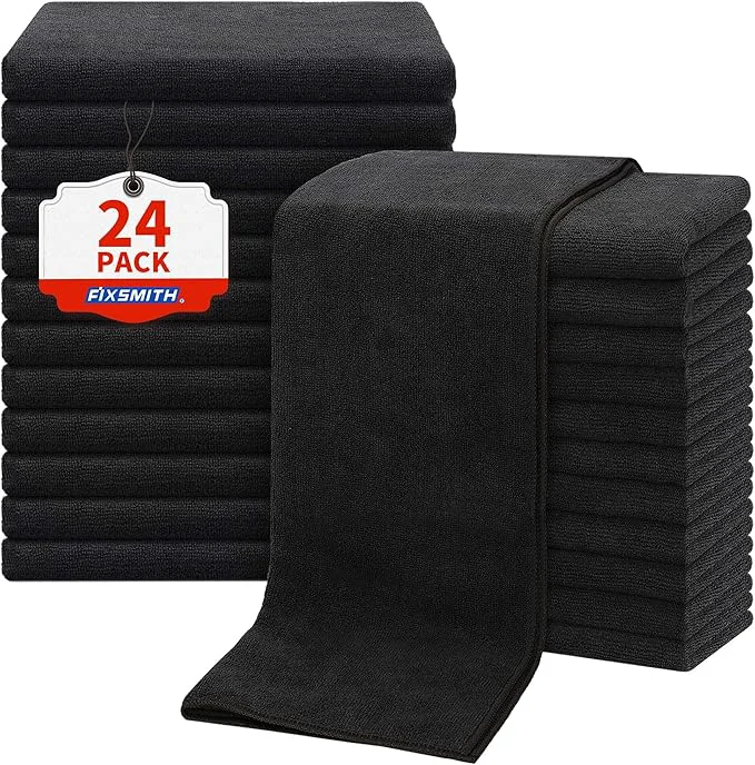 Trendy FIXSMITH Salon Towels 24 Pack Quick Dry Gym Towels Spa Face Towel Absorbent Original