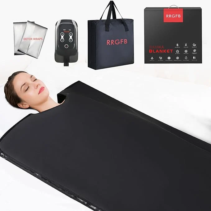 Soft Low EMF Infrared Sauna Blanket for Detox and Home Relaxation Adjustable 20-60 Pure