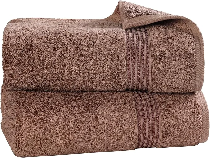 Elite Superior Egyptian Cotton 2-Piece Bath Sheet Towel Set Oversized Body Towels First-Class