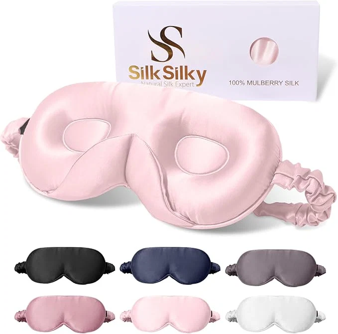Modern SilkSilky 22 Momme Mulberry Silk Sleep Mask – Upgraded 3D Contoured Eye Eco-Friendly