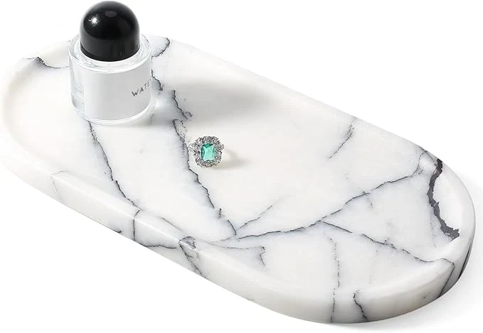 Powerful Koville Natural Marble Tray Catchall Functional