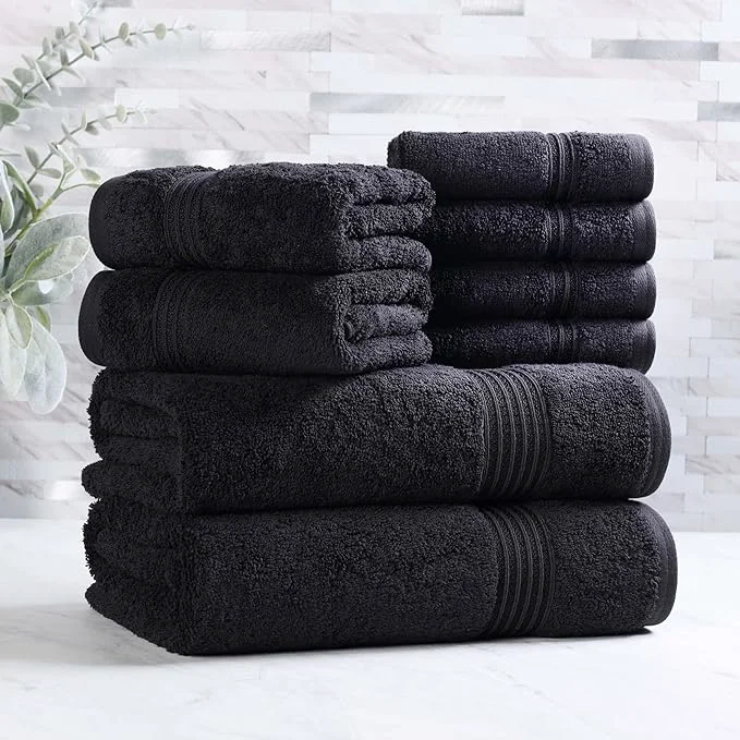 Responsible Superior Egyptian Cotton 8-Piece Towel Set Guest Bath Decor Essentials Smart