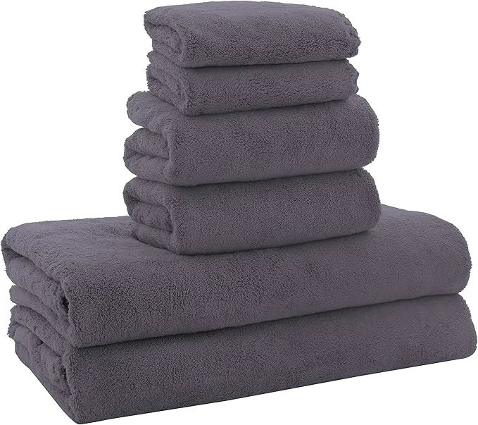 Functional MOONQUEEN Ultra Soft Towel Set-Quick Drying-2 Bath Towels 2 Hand Towels 2 Fine