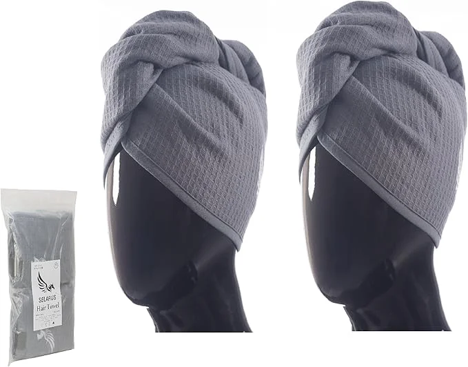 Fine Crafted Turkish Cotton Hair Towel Wrap Breathable