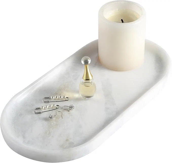 Reliable Koville African Natural Marble Decorative Tray Catchall Tray Consistent