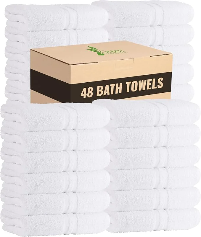 Trendy GREEN LIFESTYLE Bath Towels 24 x 50 48 Pack Unique