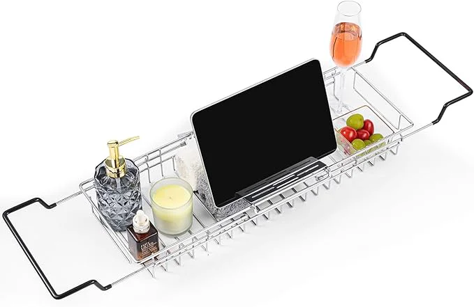 Premium TAILI Bathtub Tray Table for Luxury Bath Expandable Extra Wide Bthtub Caddy Specialty