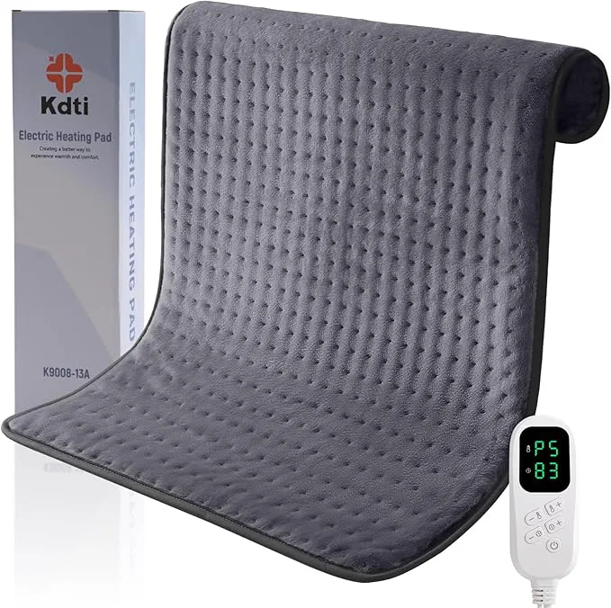 Optimized Extra Large Heating Pad for Back Pain Relief 6 Heat Settings Machine Washable Soft