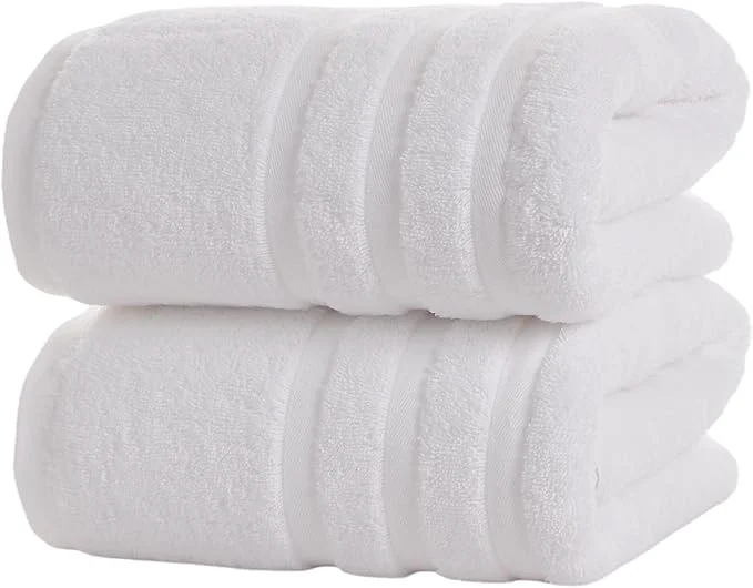 Elegant Bath Towels 2 Pack 30 x 60 Inches Large Cotton Towels Comfortable Casual