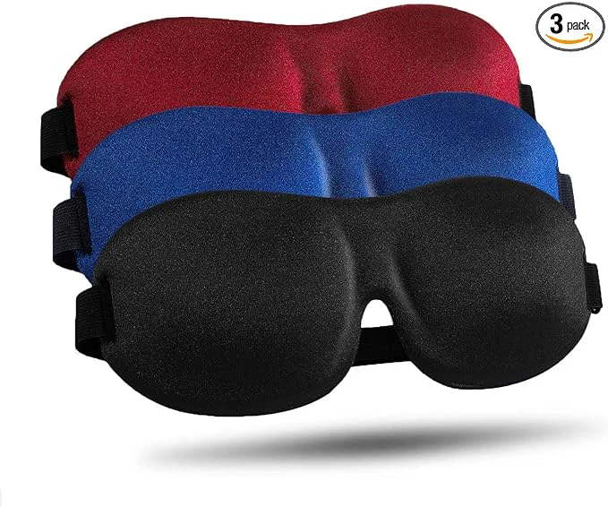 Environmentally Friendly LKY DIGITAL Sleep Mask for Side Sleeper 3 Pack Night Blindfold for Men Women Fast