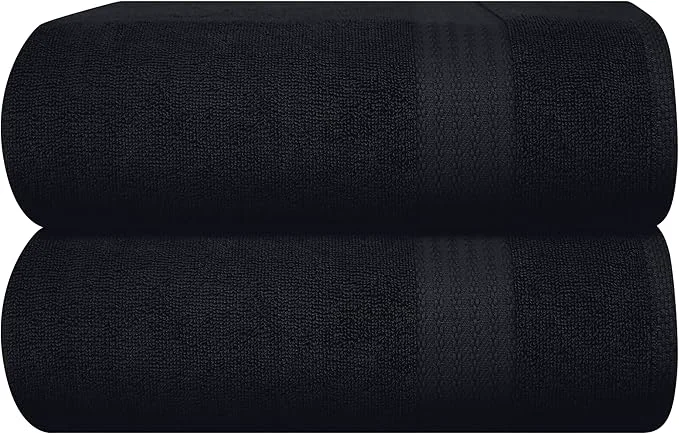 Authentic GLAMBURG Premium Cotton Oversized 2 Pack Bath Sheet 35×70- Pure Cotton Fine Crafted