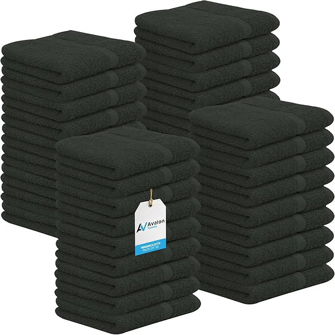 Smart Avalon Towels Cotton Washcloths – Size 12×12 Inches Ring Spun Cotton World-Class
