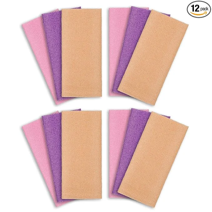 Easy-to-Use ARCH M Exfoliating Washcloth 12 Pack Back Scrubber Elite