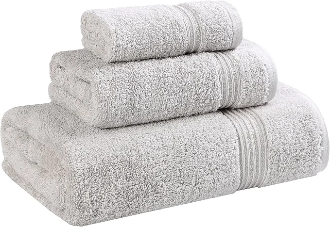 Quality Superior Egyptian Cotton 3-Piece Towel Set Basic Towels Environmentally Friendly