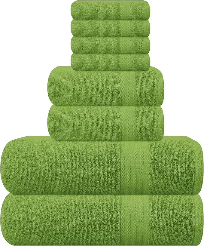 Effective GLAMBURG Ultra Soft 8-Piece Towel Set Comfortable