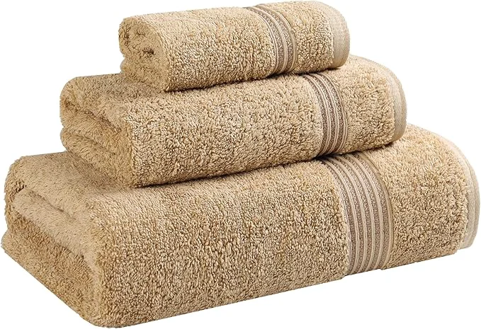 Outstanding Superior Egyptian Cotton 3-Piece Towel Set Basic Towels High-End