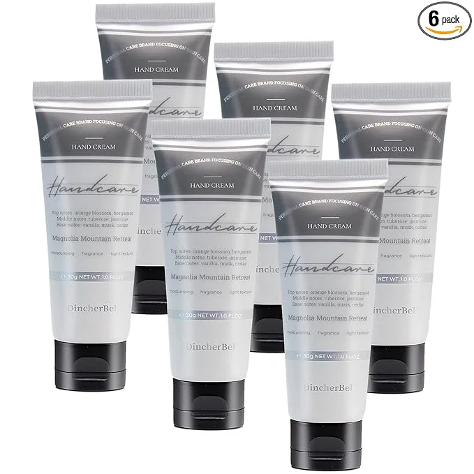 Detailed DincherBel 6 Pack Travel Size Hand Cream Set – 1 oz Moisturizing Lotion User-Friendly