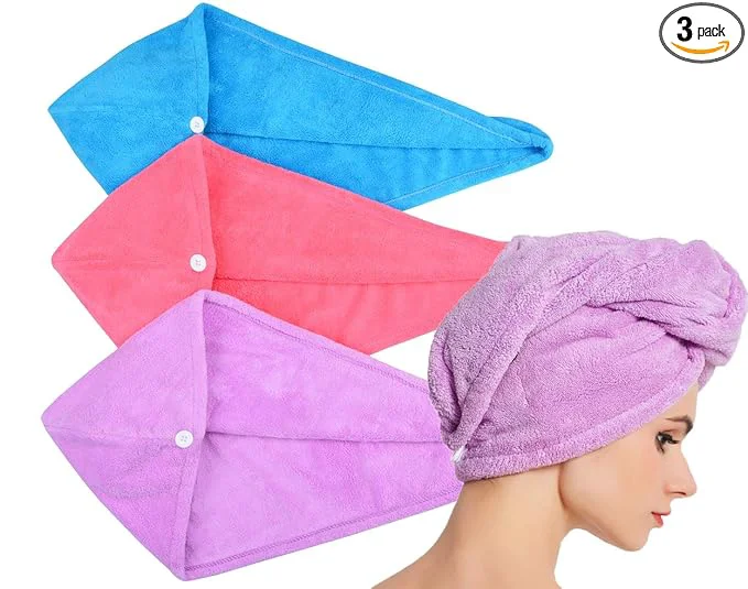 User-Friendly HOPESHINE Hair Towel Twist Women’s Soft Shower Towels High-Grade