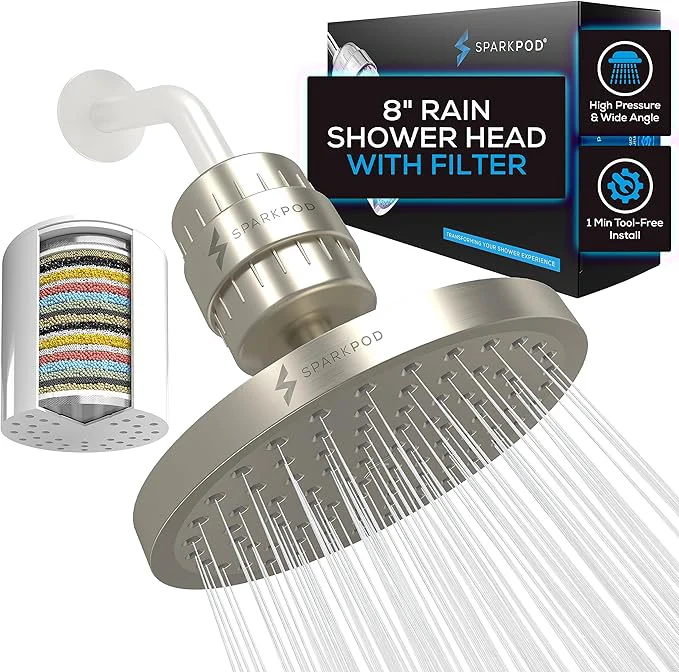 Smart SparkPod Luxury Filtered Shower Head Set 23 Stage Shower Filter Pure