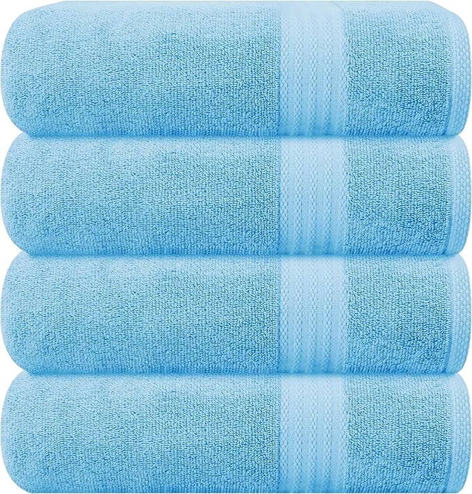 Refined GLAMBURG Premium Cotton 4 Pack Bath Towel Set Trusted