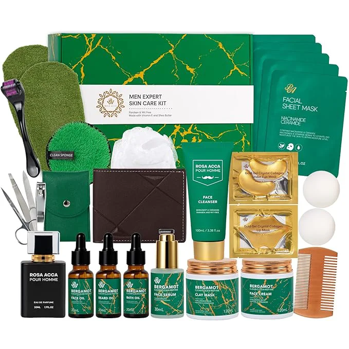 Genuine 30 pcs Father’s Day Gifts Bergamot Facial Skin Care Set Gifts Elegant