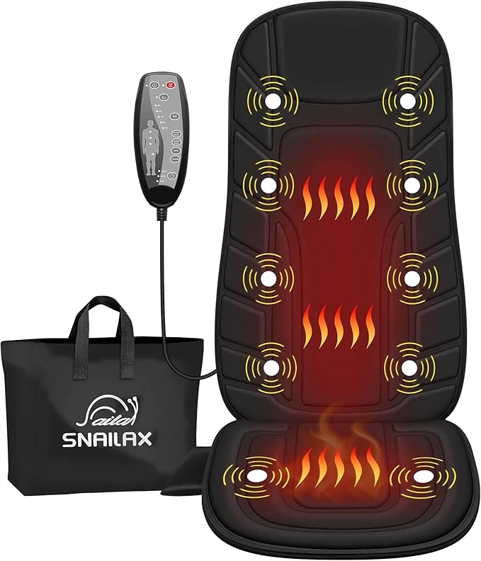 Sustainable Snailax Back Massager with Heat Massage Seat Cushion with 10 Motors Massage Fine