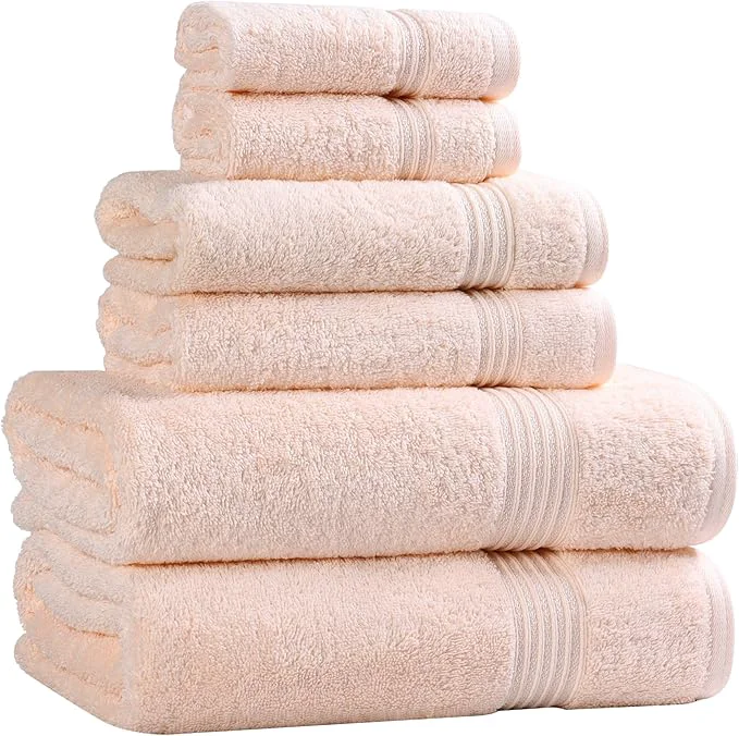 Next-Generation Superior Egyptian Cotton 6-Piece Towel Set Bathroom Essentials Towels Enhanced